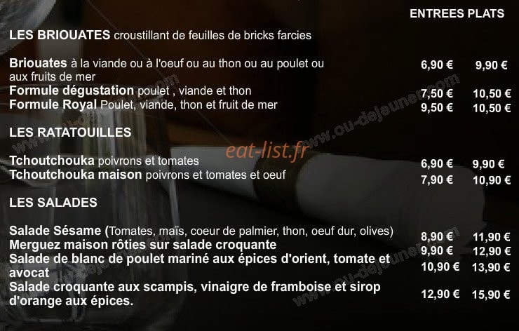 Le Sésame — carte page 1