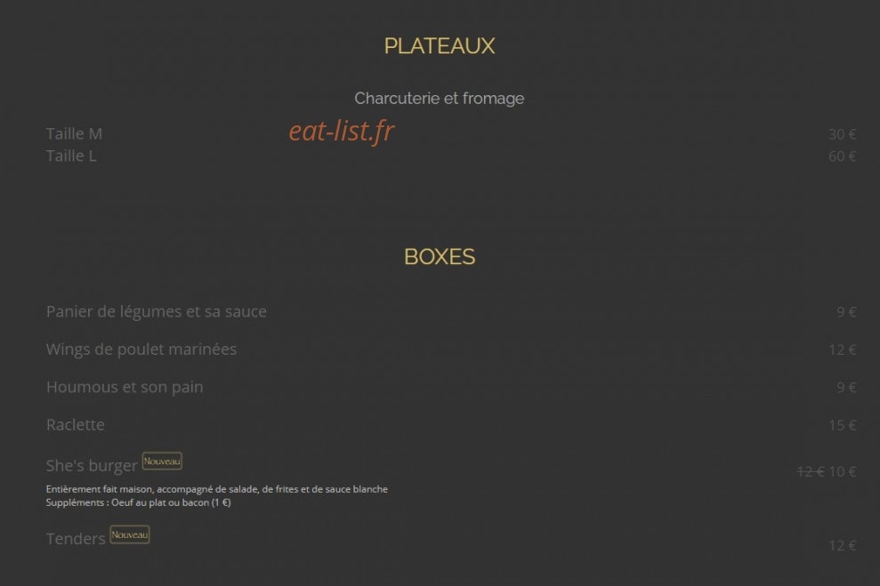 She's Food — carte page 4