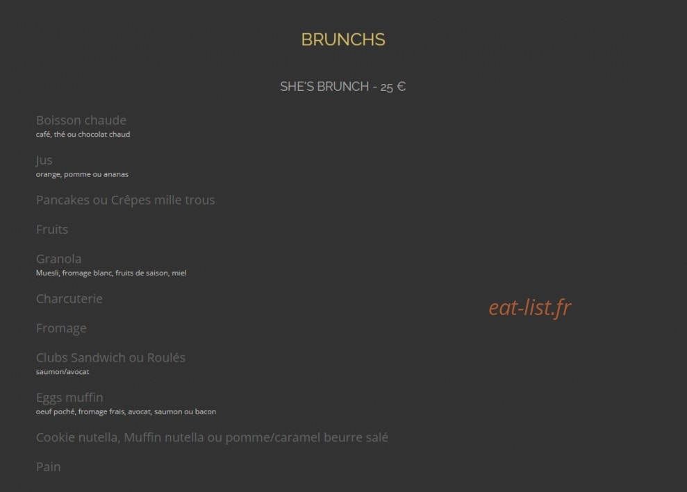 She's Food — carte page 7