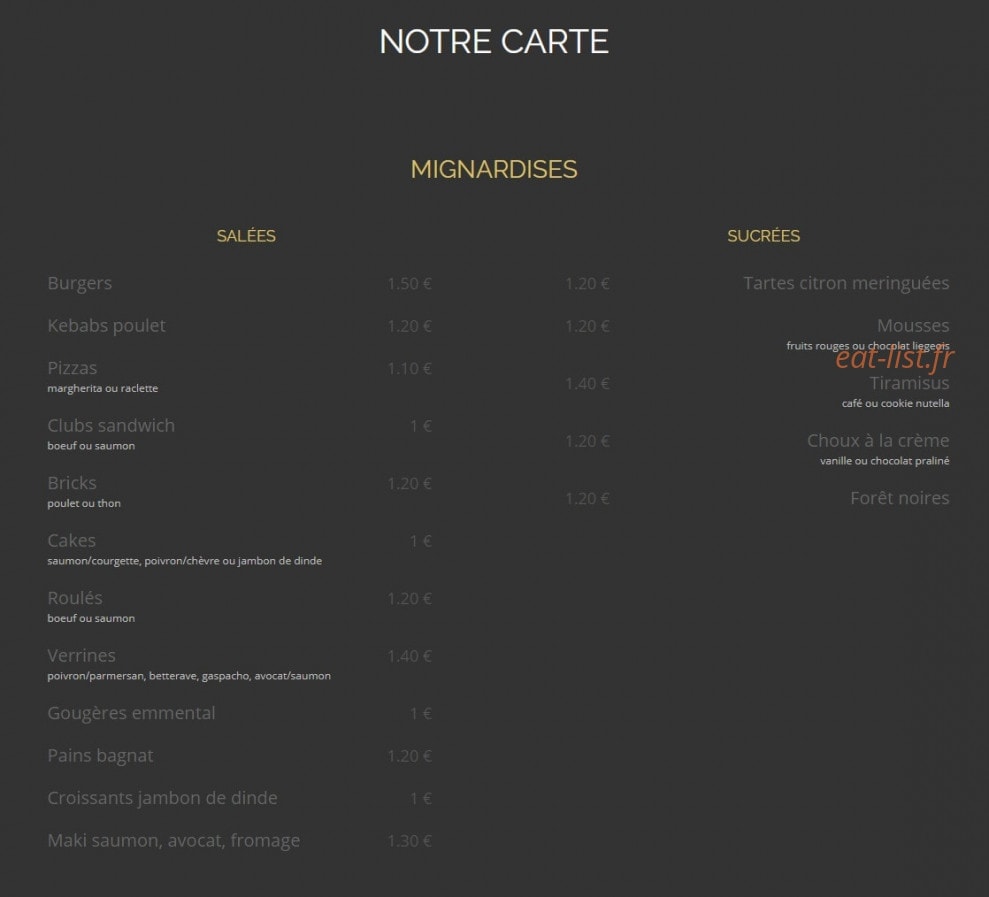 She's Food — carte page 1