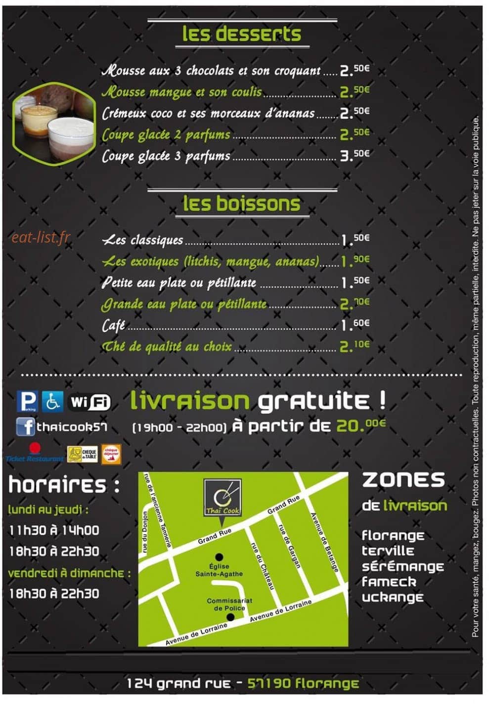 Thaï Cook — carte page 4