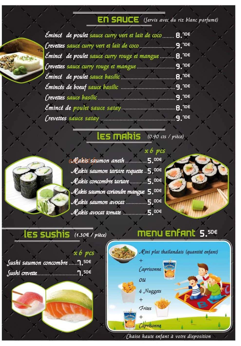 Thaï Cook — carte page 3
