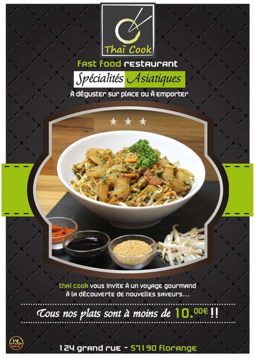 Thaï Cook — carte page 1