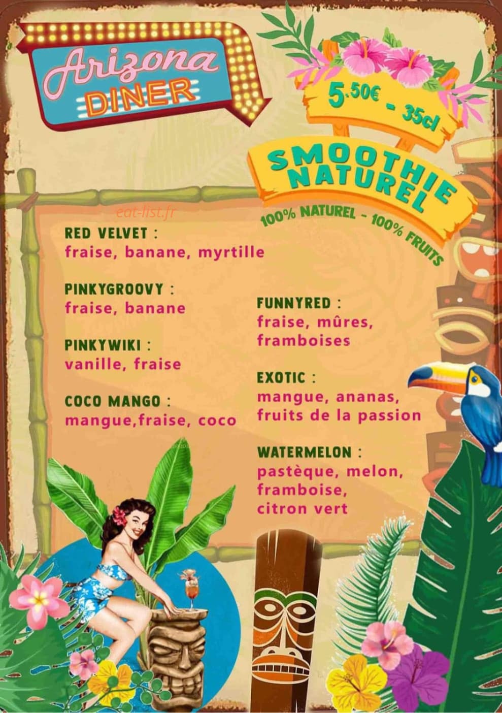 Arizona Diner — carte page 2