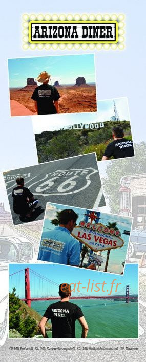 Arizona Diner — carte page 1