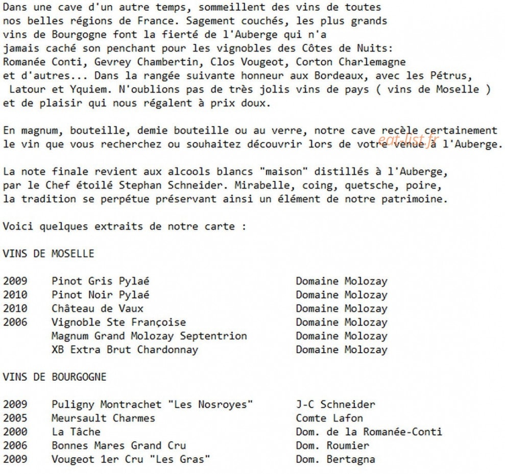 Auberge saint walfrid — carte page 3