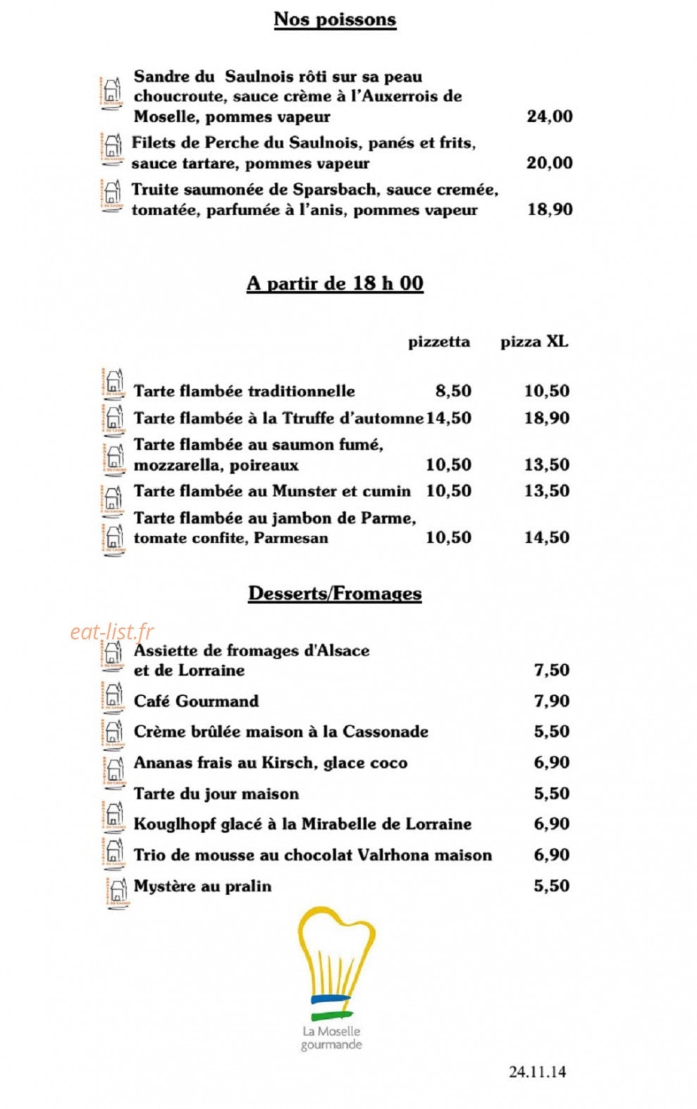 Brasserie du casino — carte page 3