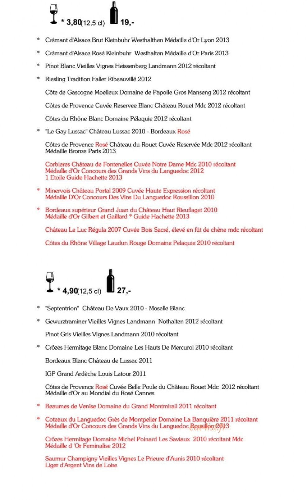 Brasserie du casino — carte page 4