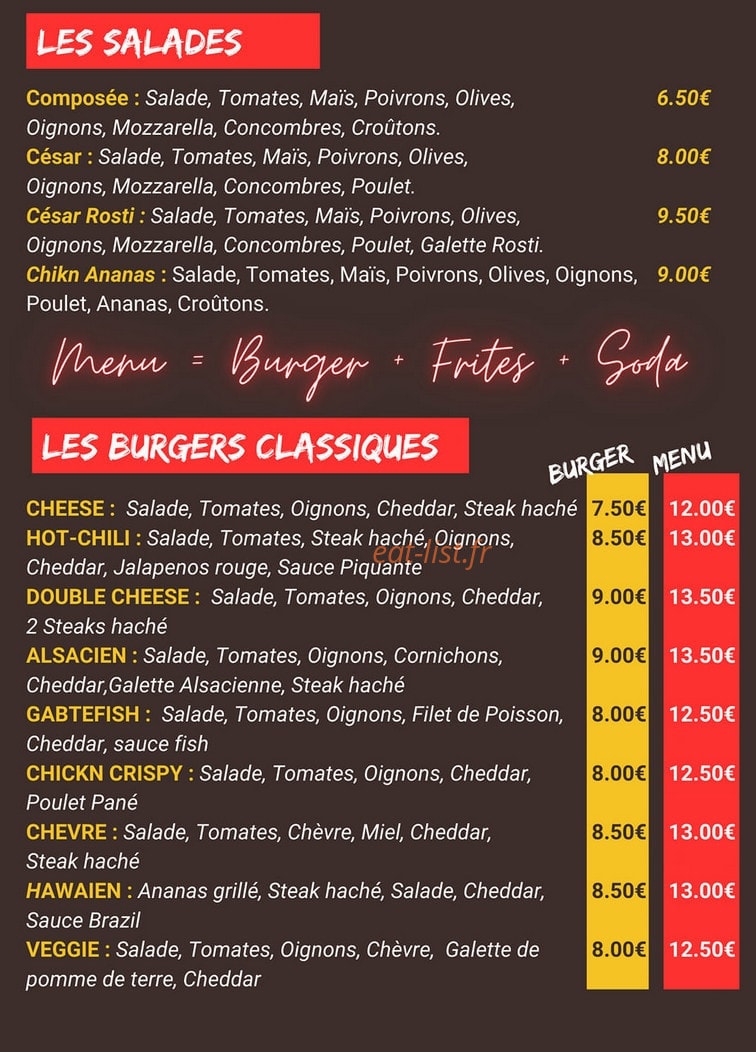 Chez Pimes — carte page 3