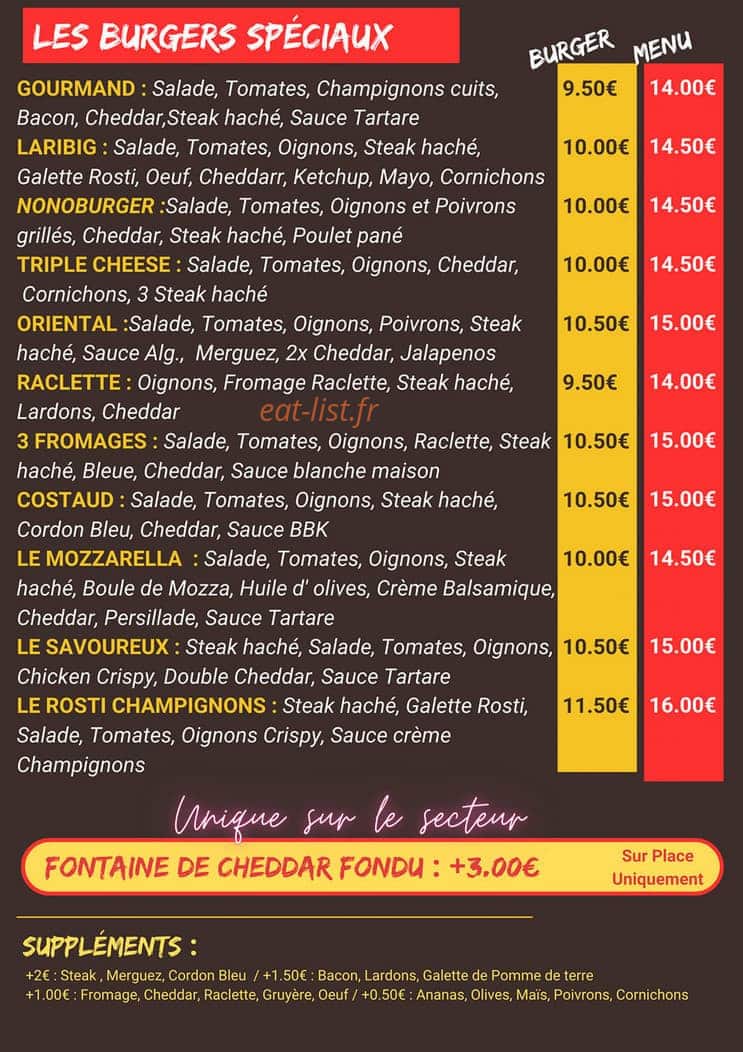 Chez Pimes — carte page 2
