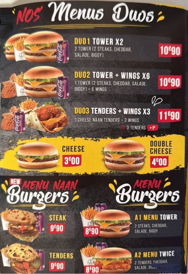 Chicken Royal — carte page 2