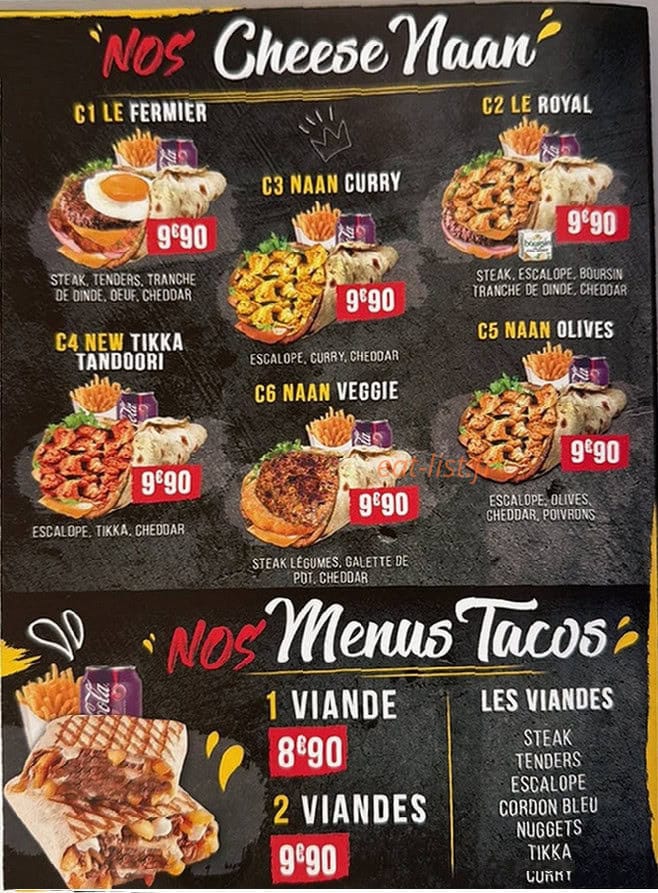 Chicken Royal — carte page 3