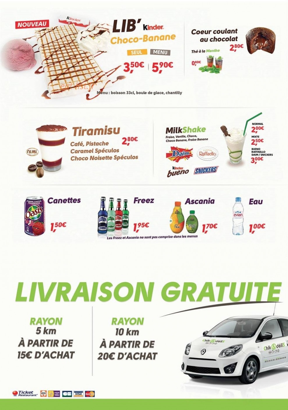 Chik & Délis — carte page 4
