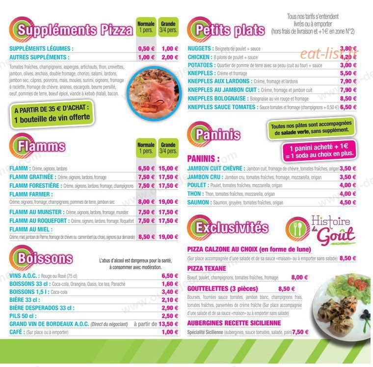 Histoire du Goût — carte page 3