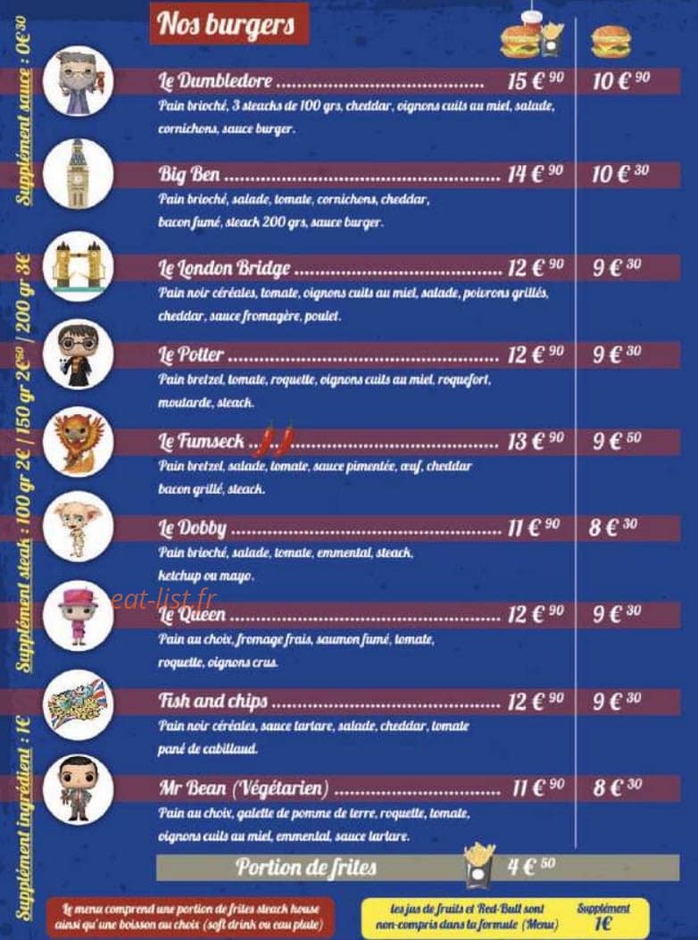 Home Burger — carte page 2