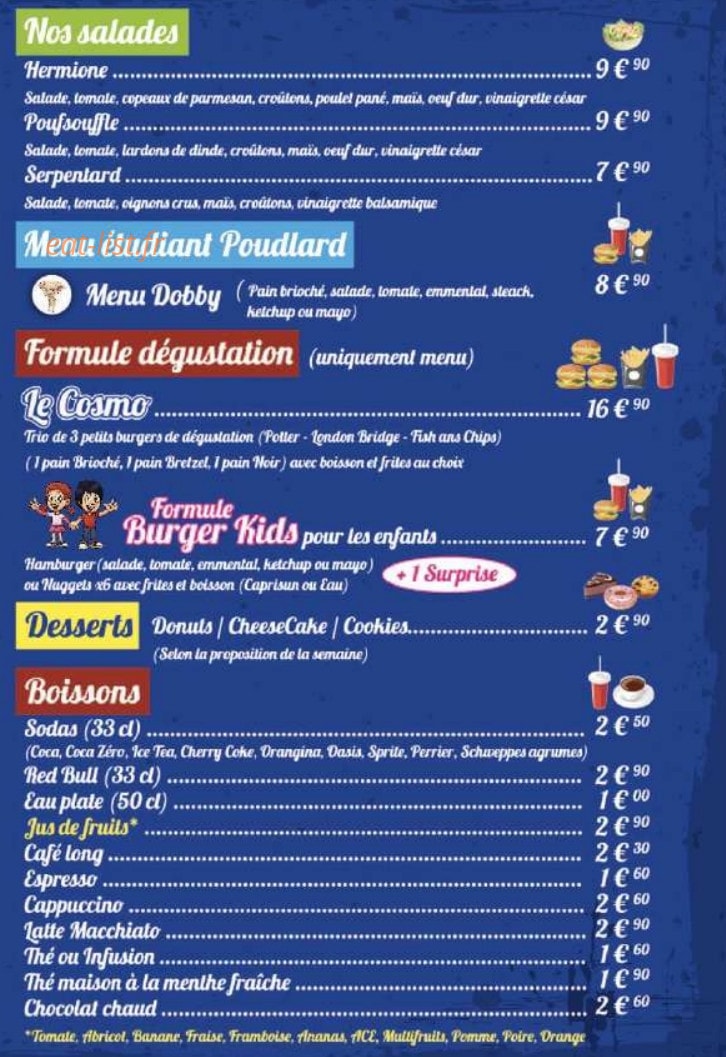 Home Burger — carte page 3