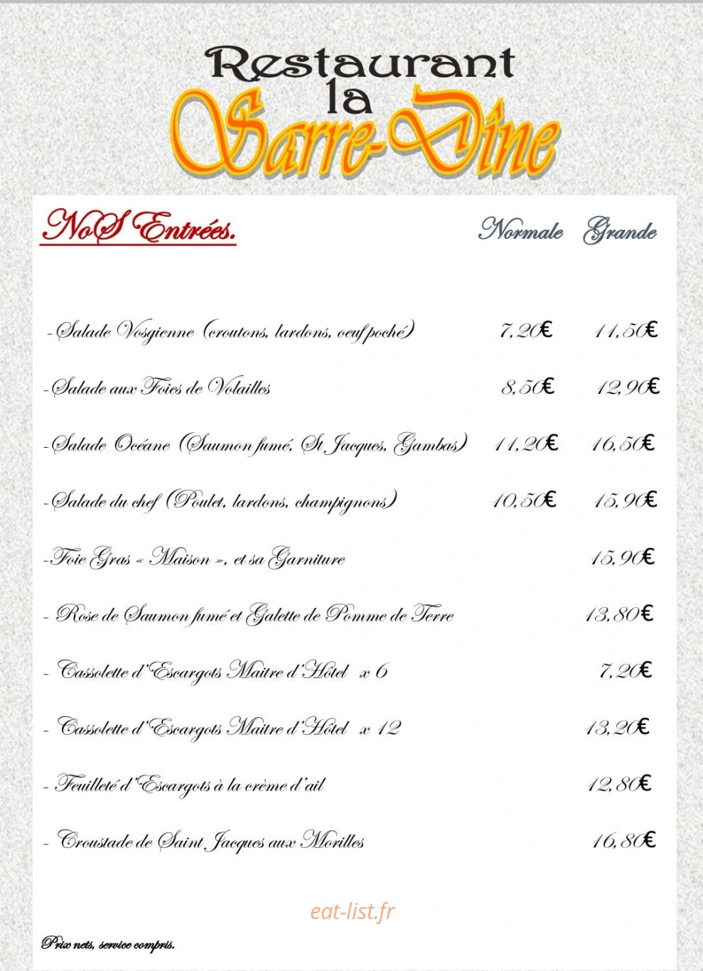 La Sarre Dîne — carte page 3