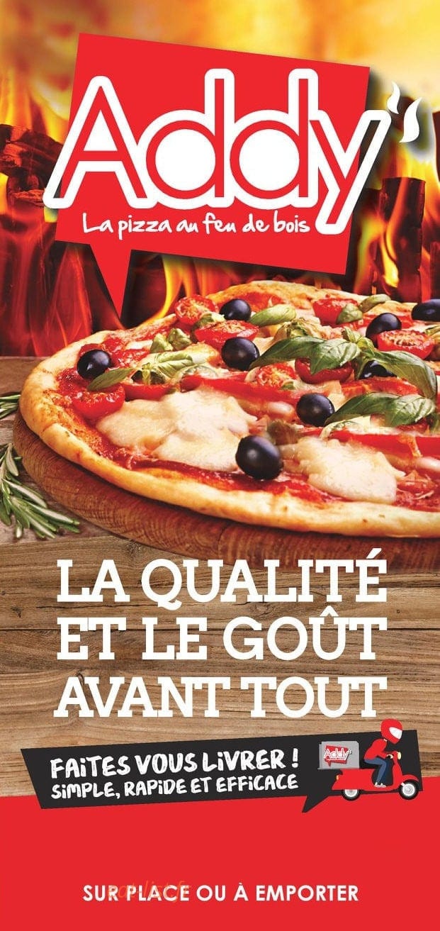 Pizza Addy — carte page 1