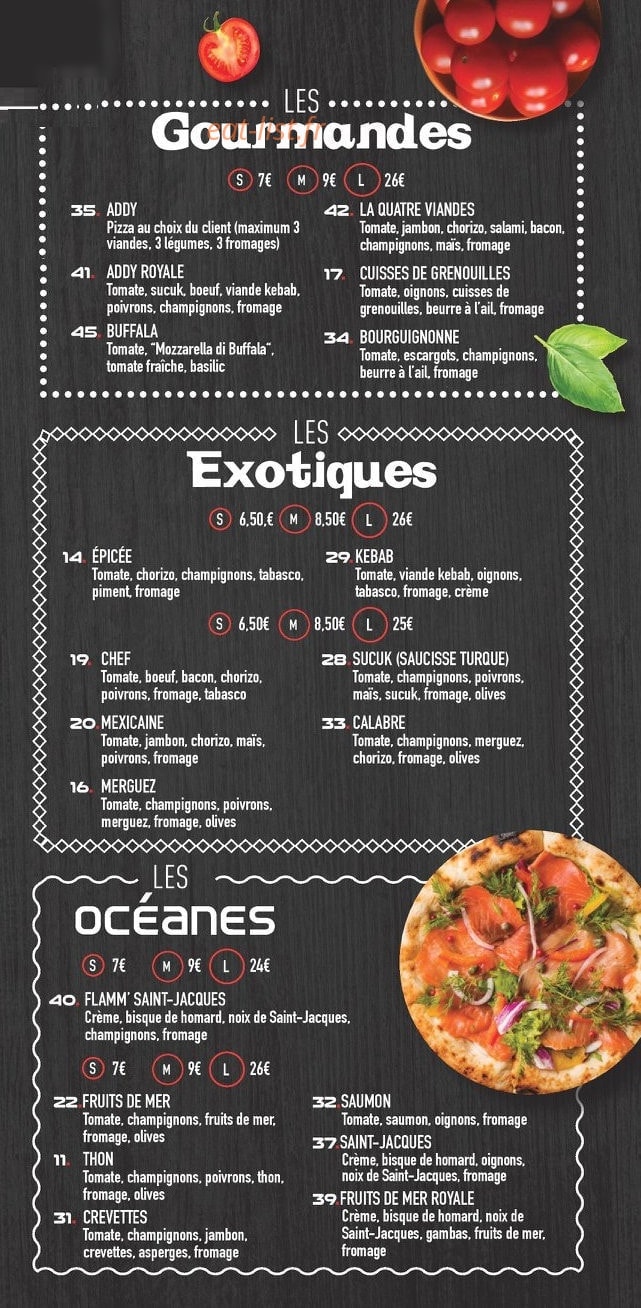 Pizza Addy — carte page 3