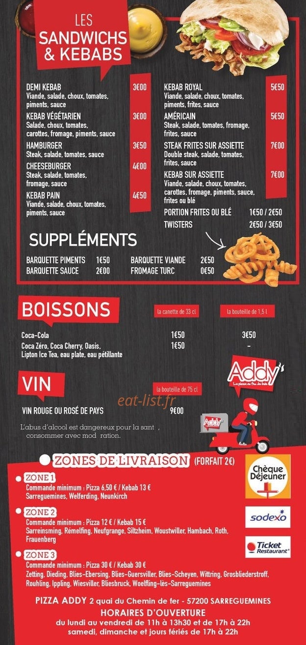 Pizza Addy — carte page 6