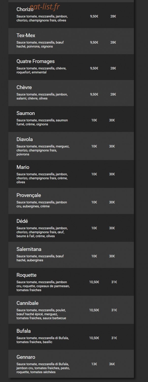 Pizza don camillo — carte page 3