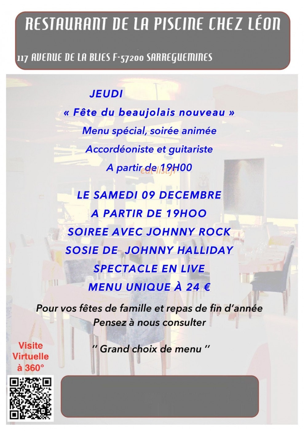 Restaurant de la piscine Chez Leon — carte page 3
