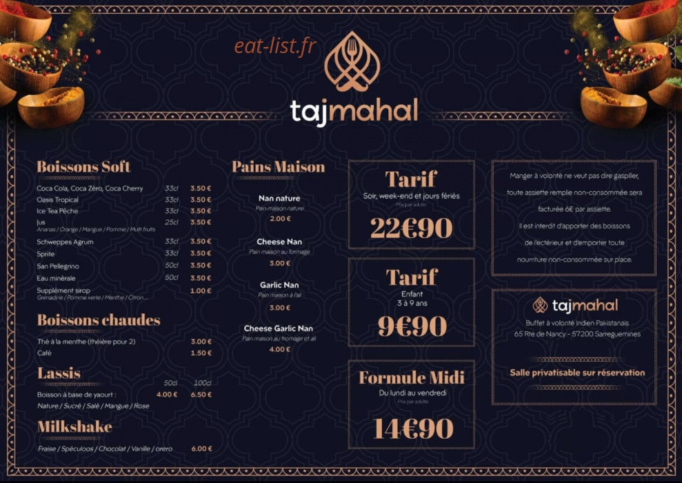 Taj Mahal — carte page 1