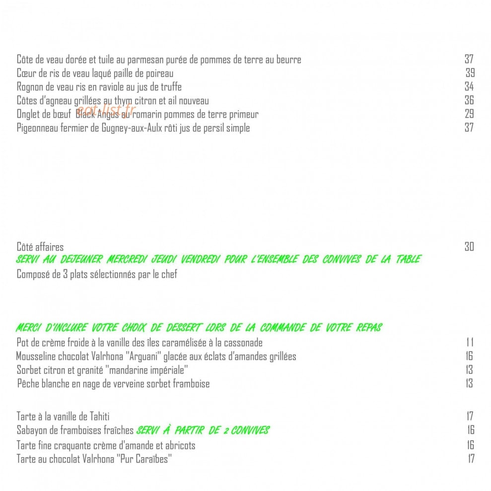 Restaurant Dimofski — carte page 2