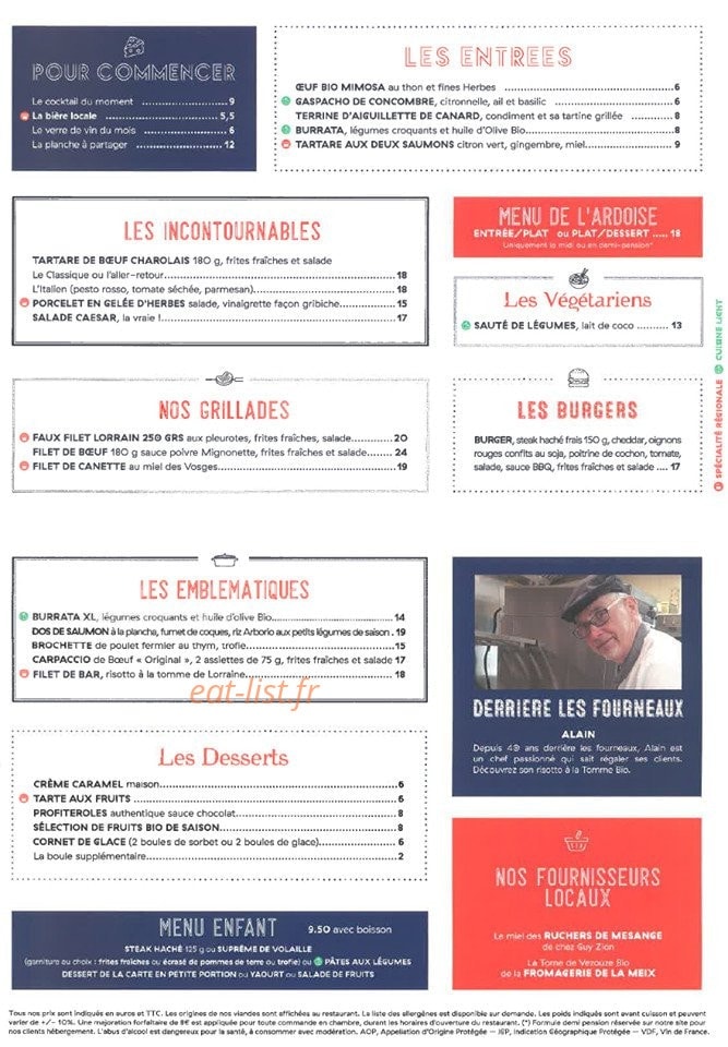 Ô Fourneau — carte page 1