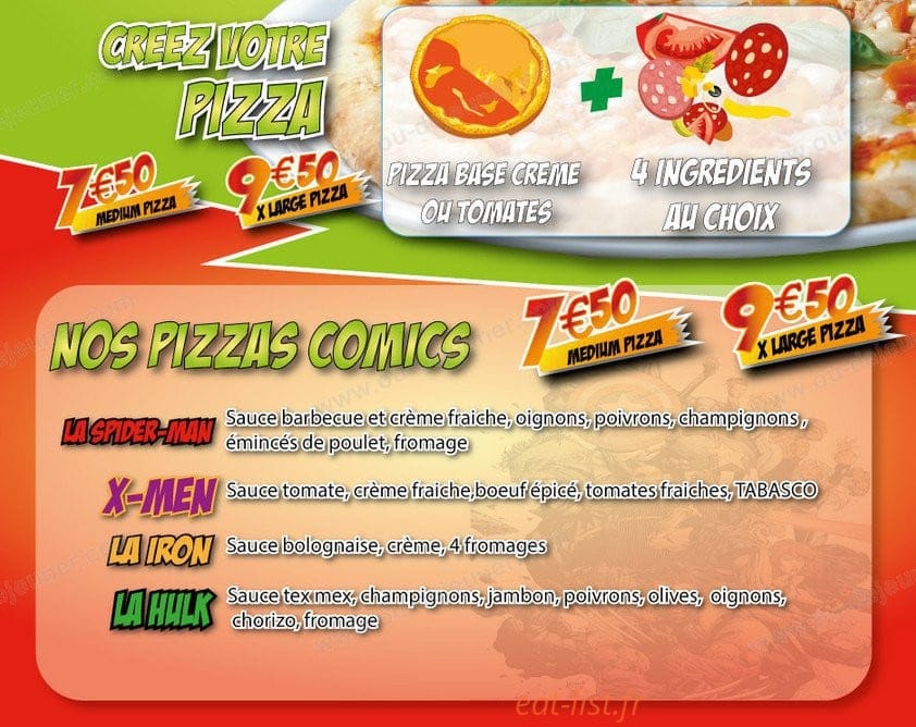 Joe pizza — carte page 4