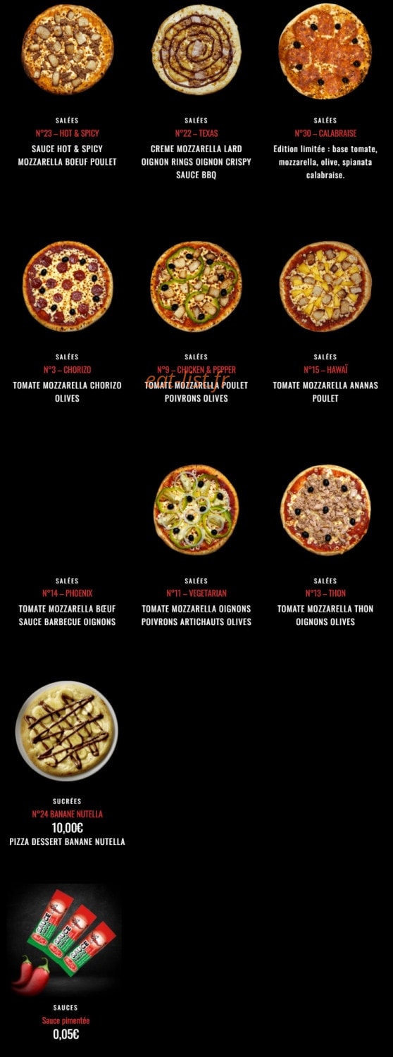 All Pizza & Pasta — carte page 3