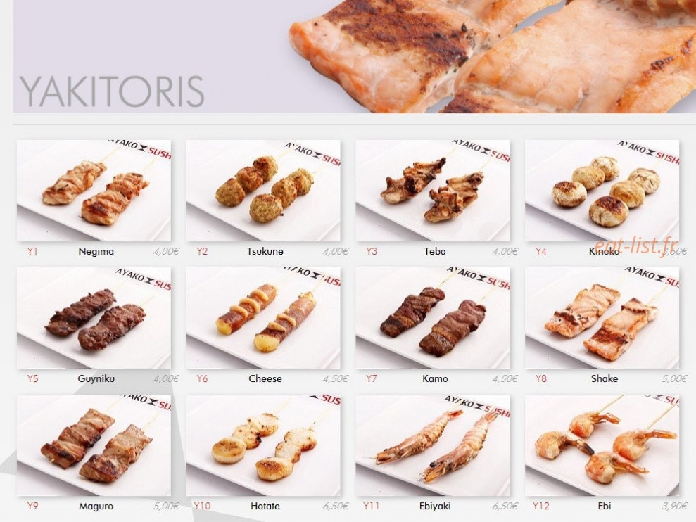 Ayako sushi — carte page 5