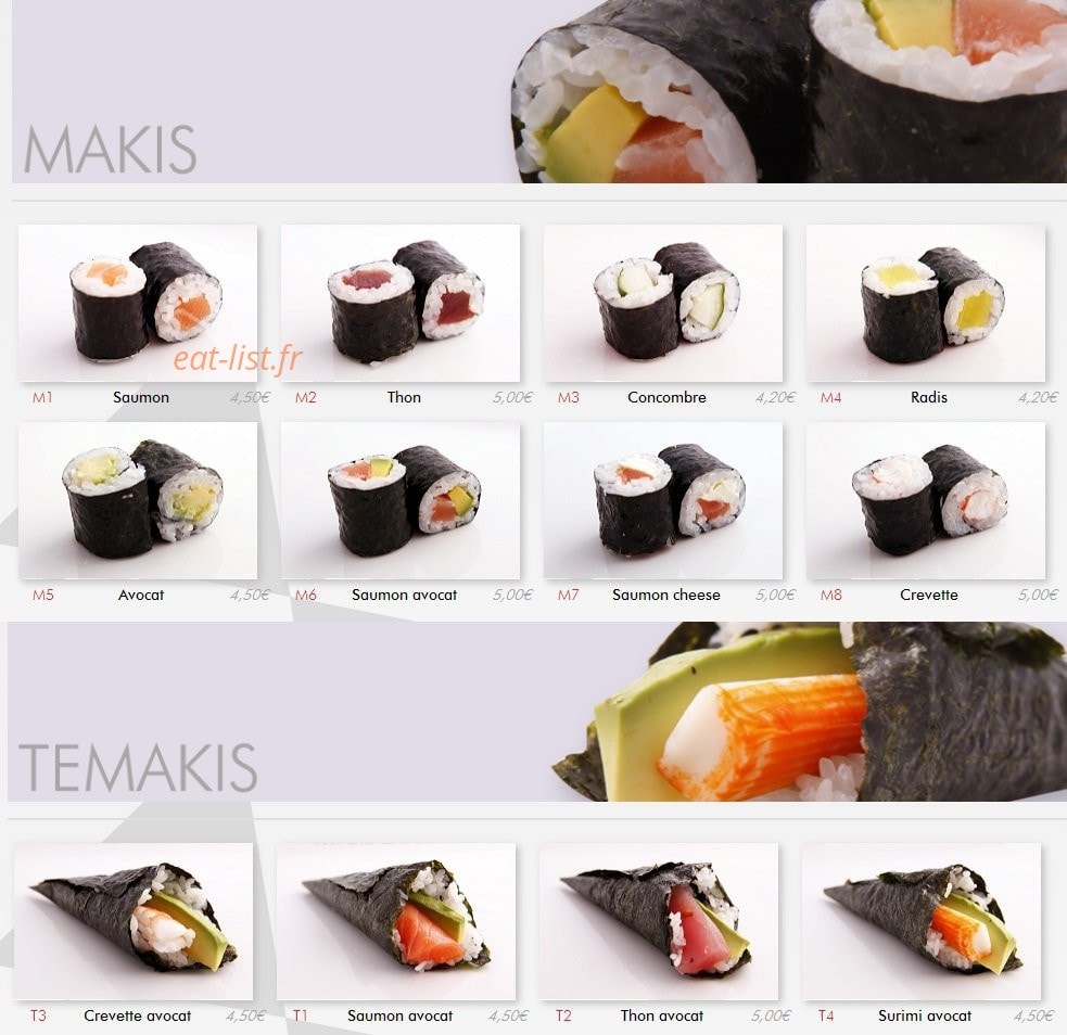 Ayako sushi — carte page 11