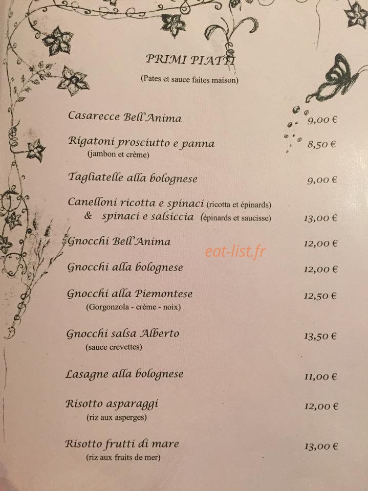 Bell'Anima — carte page 2