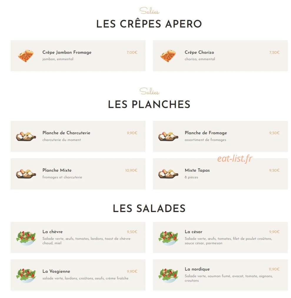 La Crêp'Rit — carte page 1