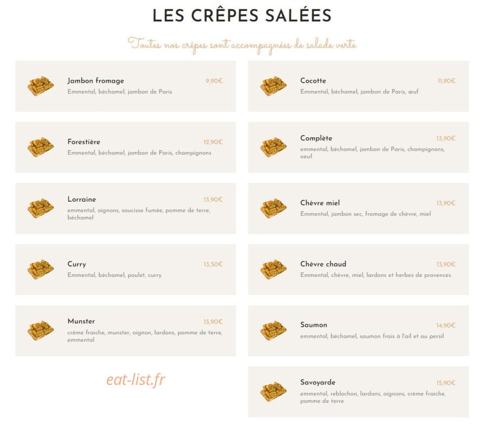 La Crêp'Rit — carte page 2