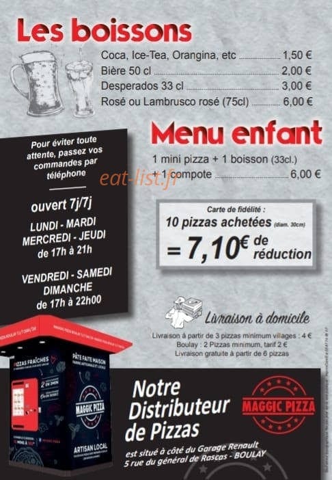 Maggic Pizza — carte page 4
