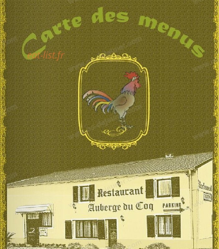 Auberge du Coq — carte page 1