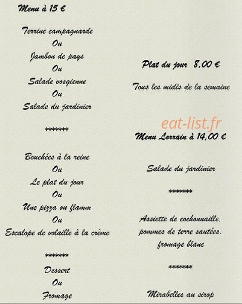 Auberge du Coq — carte page 6