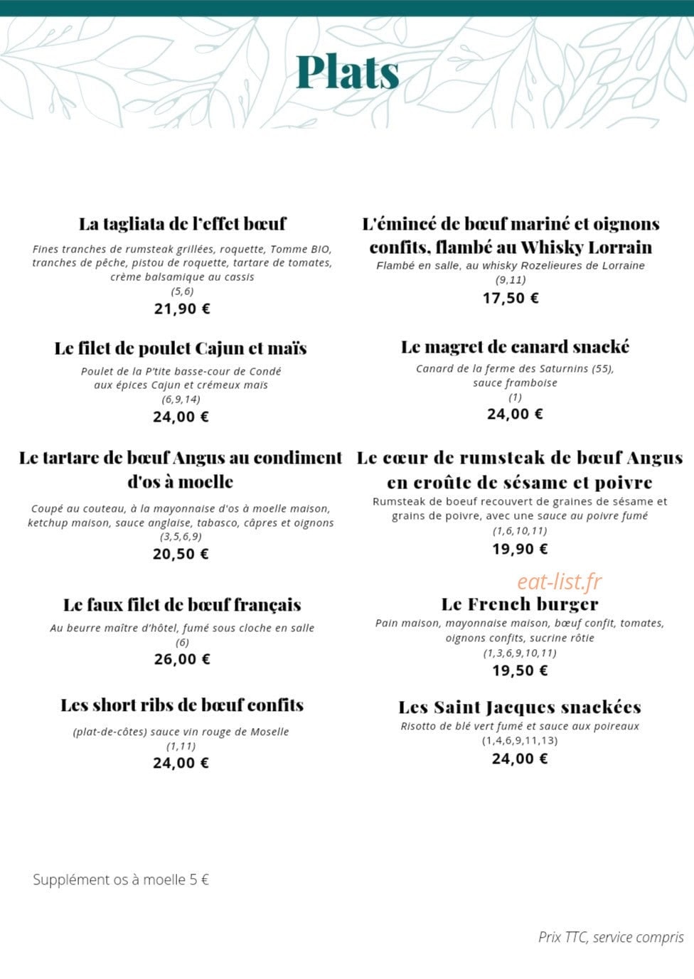 L’Effet Boeuf — carte page 2