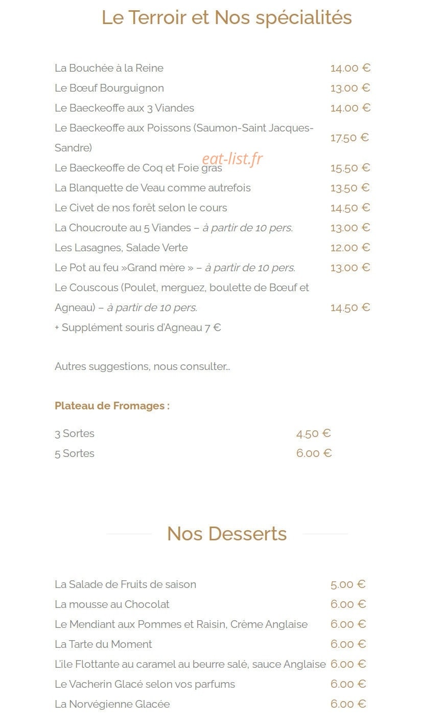 La Tour des Saveurs — carte page 3