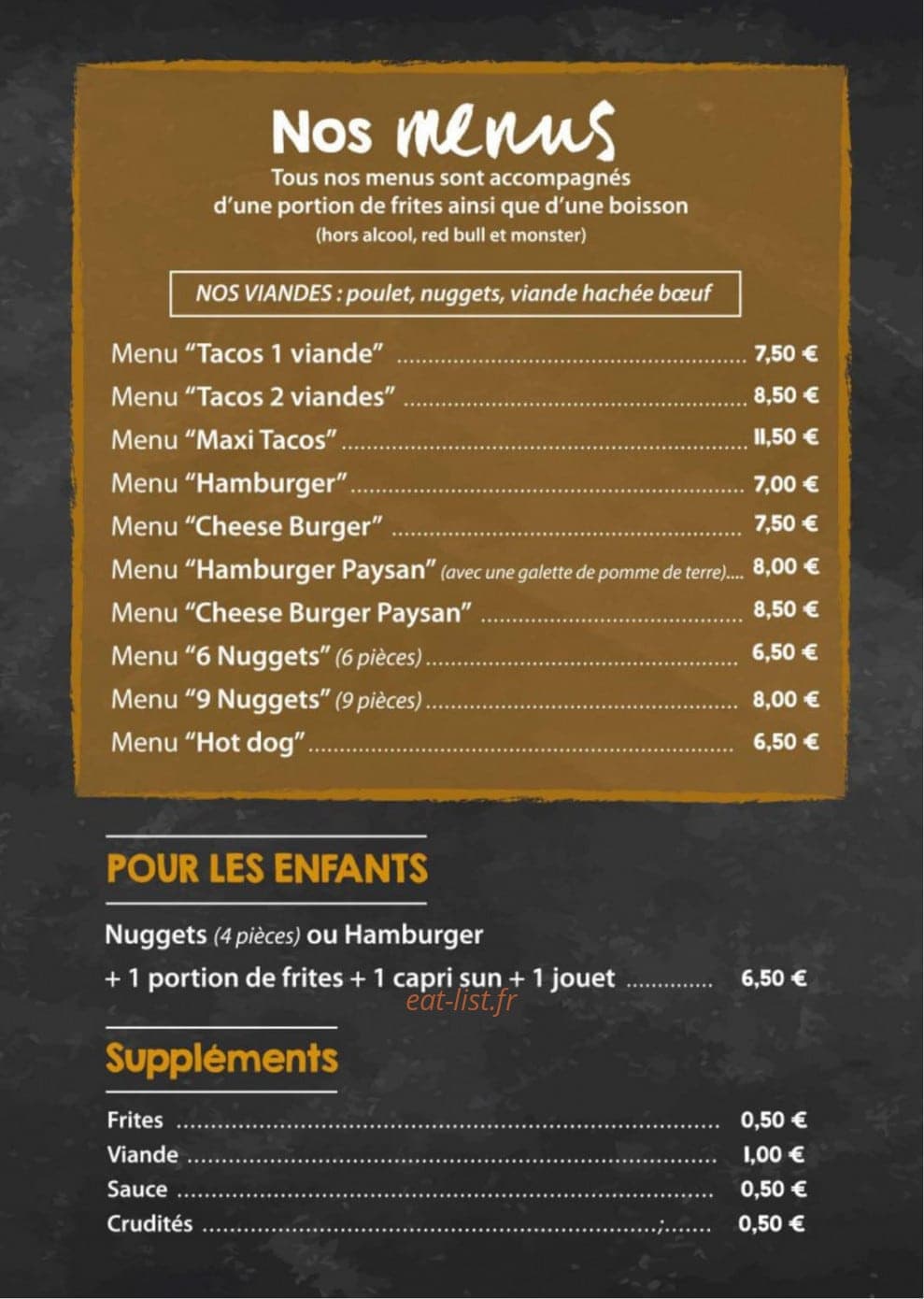 Snack chez Johanna — carte page 2