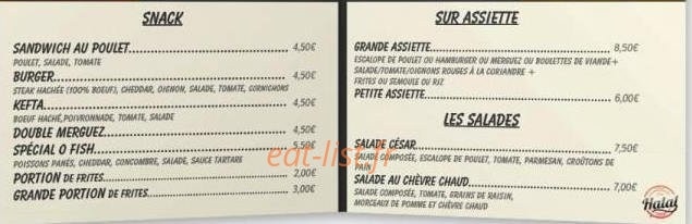 Tasty Food — carte page 3