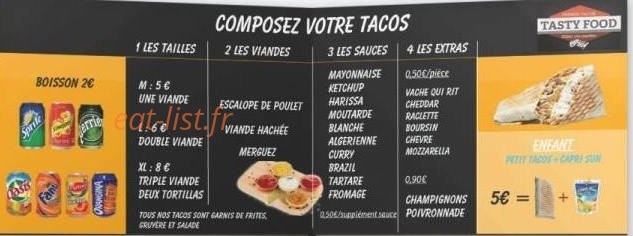 Tasty Food — carte page 2