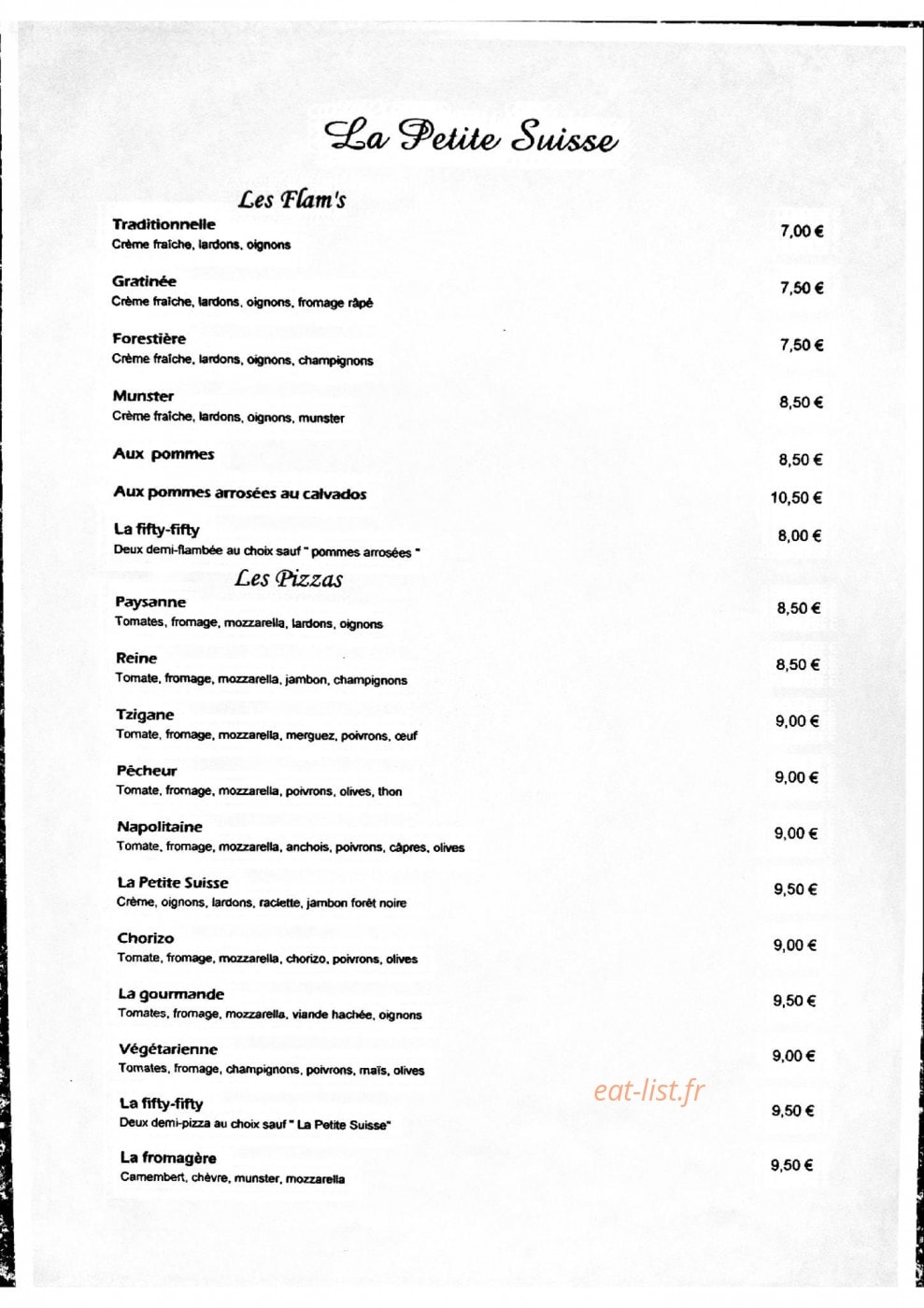 La Petite Suisse — carte page 3
