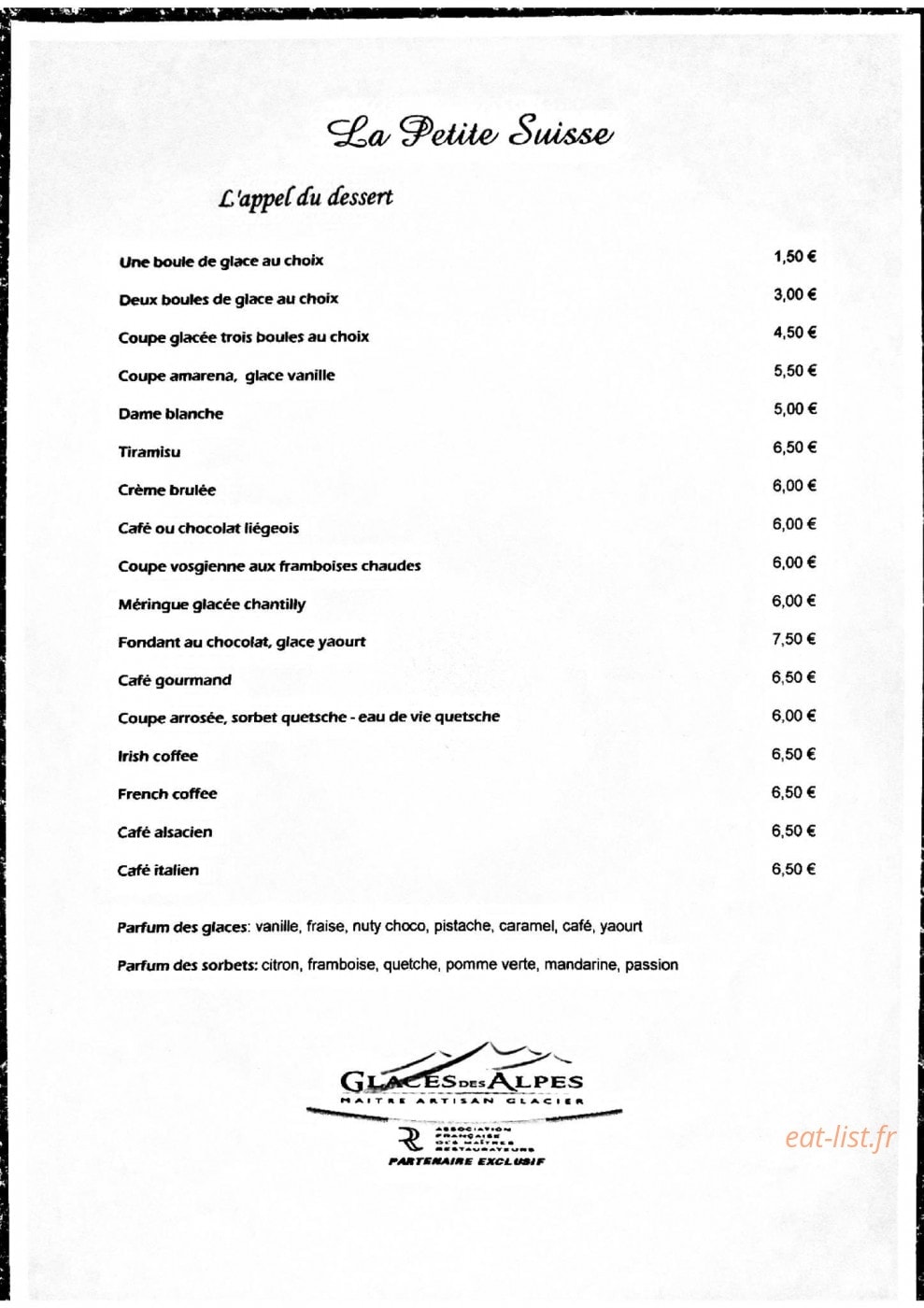 La Petite Suisse — carte page 4