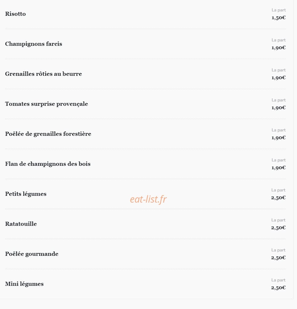 Le 58 restaurant — carte page 17