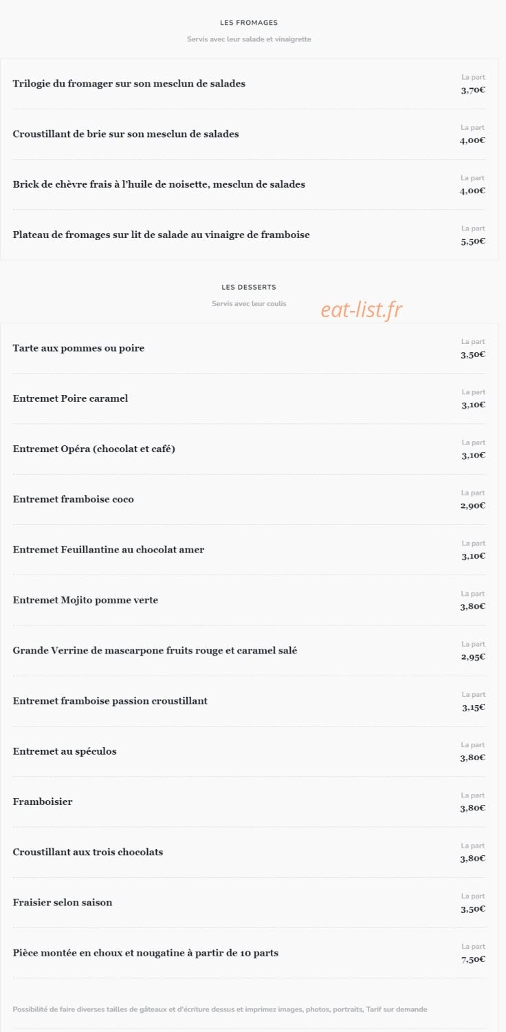 Le 58 restaurant — carte page 19