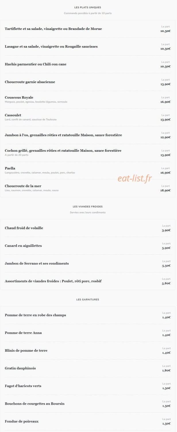 Le 58 restaurant — carte page 16