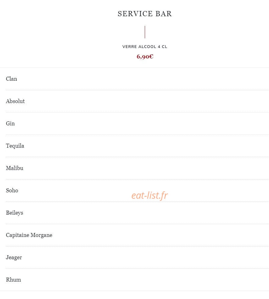 Le 58 restaurant — carte page 21